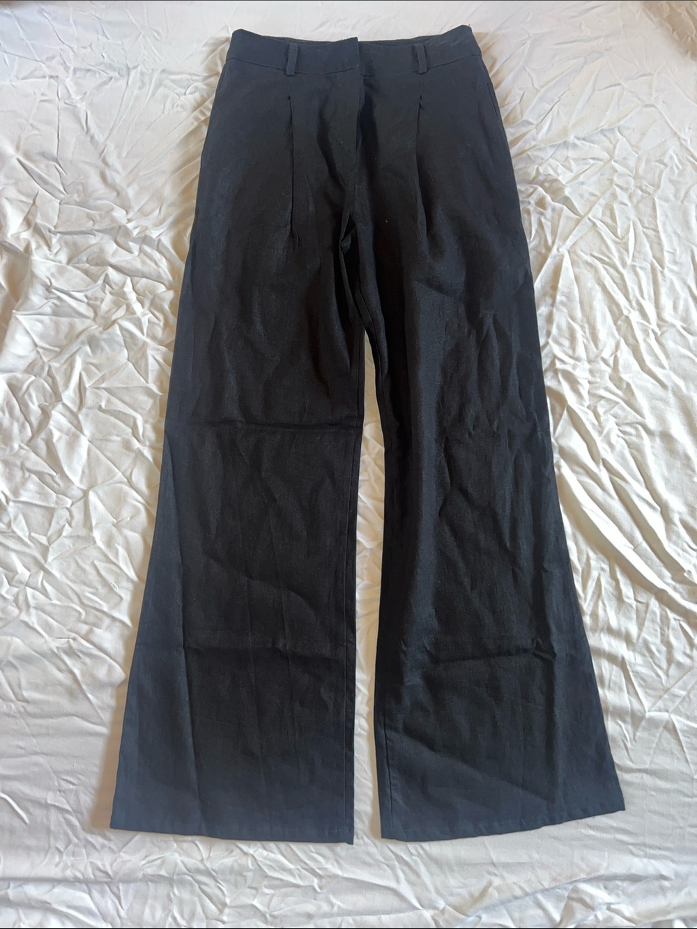 Anthropologie Black Wide-Leg Pants
